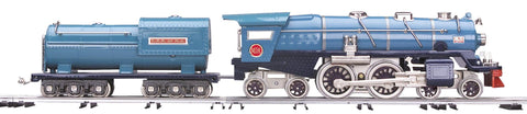 10-1356-0 - Std. Gauge Tinplate Two-Tone Blue w/Nickel 400E Tinplate Steam Engine (Traditional)