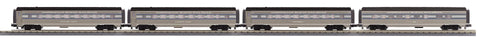 30-68279 - Adirondack Scenic Railroad O Gauge RailKing 4-Car 60’ Streamlined Passenger Se