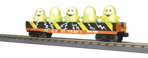 30-72257 - Ghost Trap Gondola Car O Gauge RailKing w/Flickering Lighted Ghosts