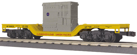 30-76934 - Union Pacific O Gauge RailKing Dep. Center Flat Car w/Transformer Load