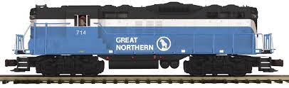 20-21519-1 - O Gauge GP-9 Diesel Engine With Proto-Sound 3.0 - Great Northern  Cab No. 714