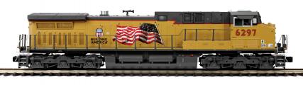 20-21735-1 - AC4400cw Diesel Engine w/Proto-Sound 3.0 (Hi-Rail Wheels) - Union Pacific Cab No. 6297 / Flag