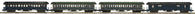 20-62105 - O Scale Premier Baltimore & Ohio 4-Car 64’ Woodsided Passenger Coach Set