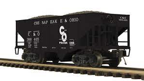 20-92268 - Chesapeake & Ohio 6-Car 2-Bay Fish Belly Hopper Car Set