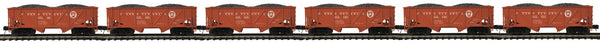 20-92345 - Pennsylvania 6-Car 34’ Composite Hopper Car Set - Nos. 221111, 221119, 221125, 221140, 221149, 221153