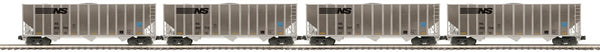 20-92390 - Norfolk Southern 4-Car Coke Hopper Car Set - Norfolk Southern (Plated)