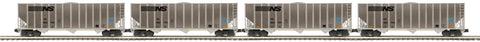 20-92390 - Norfolk Southern 4-Car Coke Hopper Car Set - Norfolk Southern (Plated)