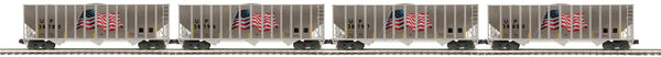 20-92392 - Union Pacific 4-Car Coke Hopper Car Set - Union Pacific (Plated)
