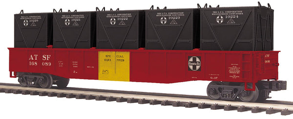 20-95680 - Santa Fe Gondola Car w/LCL Containers - No. 168089, 168038