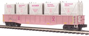 20-95692 - Delaware & Hudson - Gondola w/ 5 LCL Containers Car #38029-B - Breast Cancer Awareness