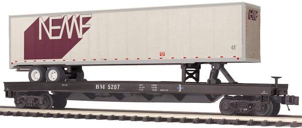 20-95701 - Boston & Maine Flat Car w/48’ Trailer - Car Number: 5207, 5211