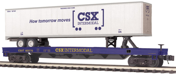 20-95703 - CSX Flat Car w/48’ Trailer - No. 603770, 603777