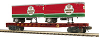 20-95714 - Duluth, Missabe & Iron Range O Scale Premier Flat Car w/(2) PUP Trailers