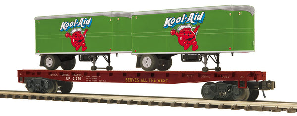 20-95715 - Union Pacific O Scale Premier Flat Car w/(2) PUP Trailers