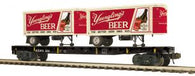 20-95768 -Reading Blue Mountain & Northern Flat Car w/(2) PUP Trailers / Yuengling Beer
