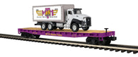 20-95861 - O Scale Premier MTH Electric Trains Flat Car with Box Truck