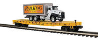 20-95863 - O Scale Premier MTH Electric Trains Flat Car with Box Truck