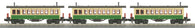 30-6453 - O Gauge RailKing Pennsylvania 3-Car Overton Passenger Coach Set