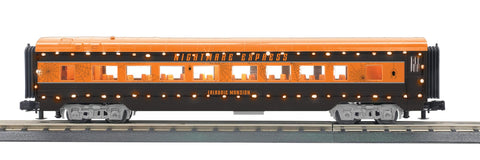 30-68284 - O Gauge RailKing Halloween 60’ Streamlined Coach Car w/LED Lights