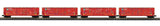 30-70154 - CANADIAN PACIFIC 4-CAR 50 DOUBLE DOOR PLUGGED BOXCAR SET W/LED LIGHTS