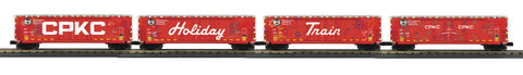 30-70155 - CANADIAN PACIFIC KANSAS CITY 4-CAR 50 DOUBLE DOOR PLUGGED BOXCAR SET W/LED LIGHTS