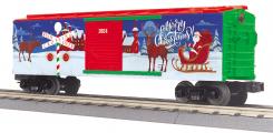 30-71195 - Christmas Box Car w/Blinking LEDs - Christmas Car No. 2024