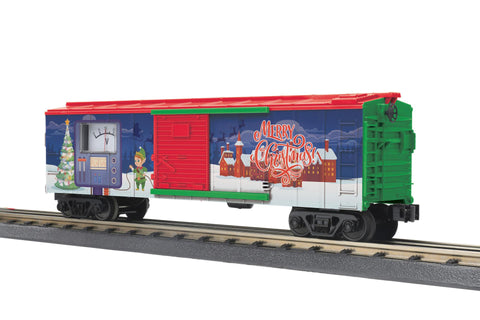 30-71232 - O Gauge RailKing Christmas Box Car w/Power Meter