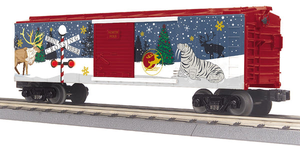 30-71238 - O Gauge RailKing North Pole Box Car w/Blinking LEDs