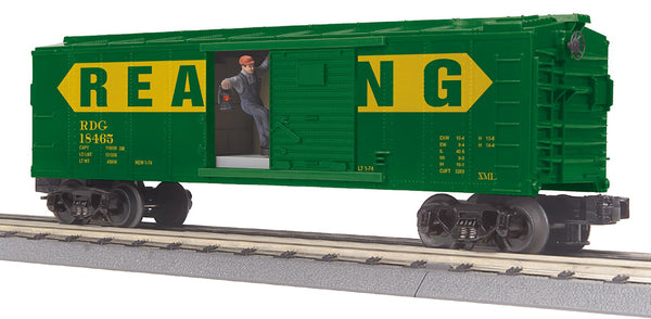 30-71239 - O Gauge RailKing Reading Operating Box Car w/Signal Man