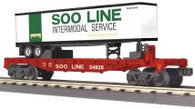 30-76265 - SOO Line Flat Car w/ Trailer