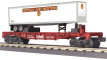 30-76660 -  Norfolk Southern Flat Car with 40' Trailer