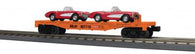 30-76875 - Milwaukee Road Flat Car w/(2) ‘57 Chevy Corvettes (Red)