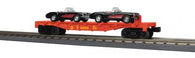 30-76876 - Santa Fe Flat Car w/(2) ‘57 Chevy Corvettes (Black)