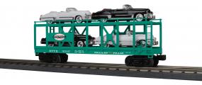 30-76878 - New York Central Auto Carrier Flat Car w/(4) ‘49 Cadillac Coupe De Villes