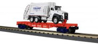 30-76928 - O Gauge RailKing Flat Car with Garbage Truck