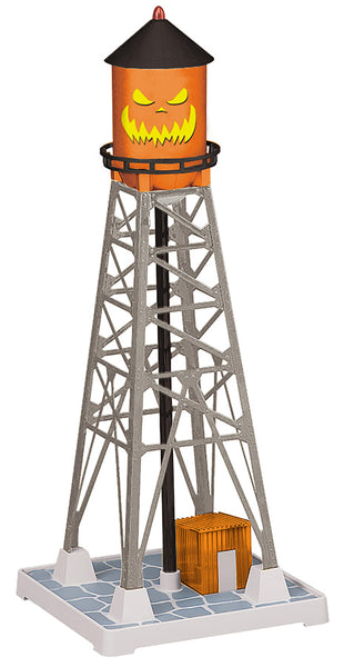 30-90726 - O Scale RailKing Halloween #193 Industrial Water Tower With LEDs