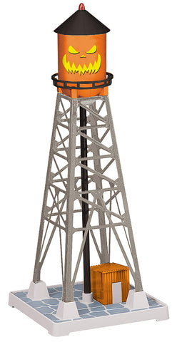 30-90726 - O Scale RailKing Halloween #193 Industrial Water Tower With LEDs