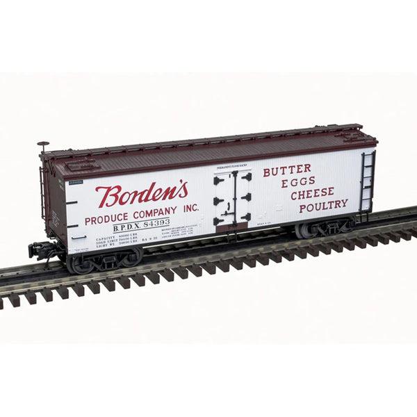 3001681 - 40' WOOD REEFER BORDEN'S PRODUCE CO. (BPDX) 84393, 84403 (WHITE/BROWN/RED) - 3RL