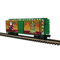 3001779 - O PREMIER 40' PS-1 BOX CAR WITH 6' DOOR CHRISTMAS (LIGHTED) 1224 (MULTI-COLORED) - 3RL