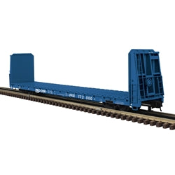 3001927 - O TRAINMAN 62' BULKHEAD FLAT CAR PROCOR (FFIX) 173000, 173007 (DARK BLUE) - 3RL