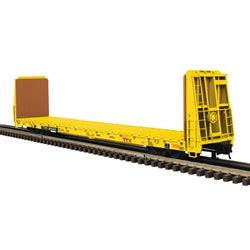 3001928 - O TRAINMAN 62' BULKHEAD FLAT CAR TTX FORWARD THINKING (TTPX) 804468, 806394 (YELLOW) - 3RL