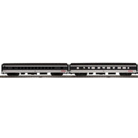 3001950 - O PREMIER 70' STREAMLINE PASSENGER CANADIAN NATIONAL 2 CAR SET [COACH #5421, DINER #1346] (BLACK/WHITE/RED) - 3RL