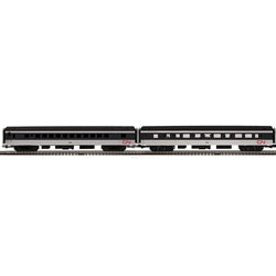 3001950 - O PREMIER 70' STREAMLINE PASSENGER CANADIAN NATIONAL 2 CAR SET [COACH #5421, DINER #1346] (BLACK/WHITE/RED) - 3RL