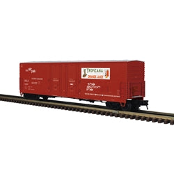 3001985 - O MASTER 53' EVANS DOUBLE PLUG DOOR BOX CAR USLX - TROPICANA 10067, 10070 (RED) - 3RL