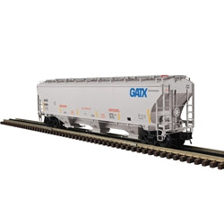 3001922 - O TRINITY 5161 COVERED HOPPER GACX (GATX BLUE LOGO) 53959, 53975, 53983, 54013 (GRAY/BLUE) - 3RL