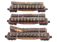 6-17564 - WEST SIDE LUMBER SHAY LOG CAR 3-PACK #2