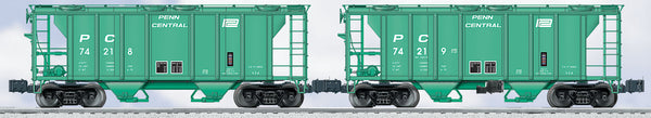 6-21918 - Penn Central PS-2 2-Bay Covered Hopper 2-Pack