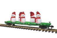 70-76077 - G Gauge RailKing One Gauge Christmas Flat Car w/Lighted Snowmen