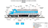 30138410S - Central Maine & Quebec GP38-3 Cab # 3817 ( 3-Rail )