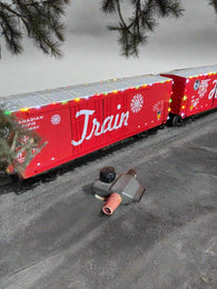 30-70134 - Canadian Pacific 4-Car 50’ Double Door Plugged Boxcar With LED Lights Set